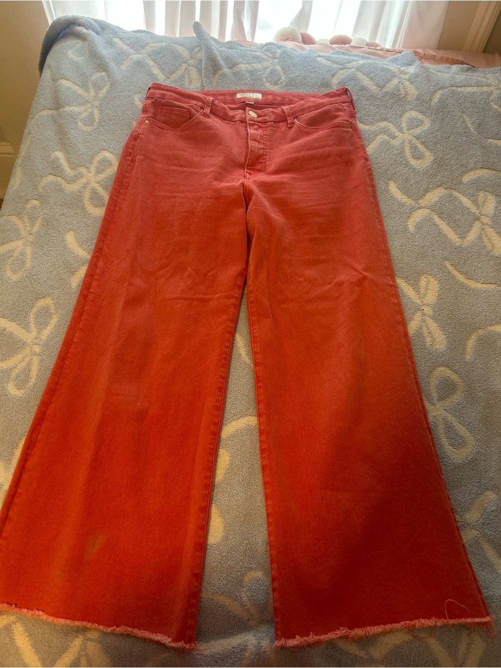 Kut Women’s Wide Leg Jeans - Rust Red/Pink